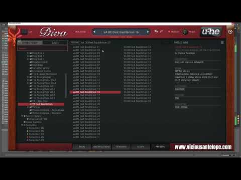 U-He Diva Presets - Dark Equilibrium presets walkthrough - Vicious Antelope