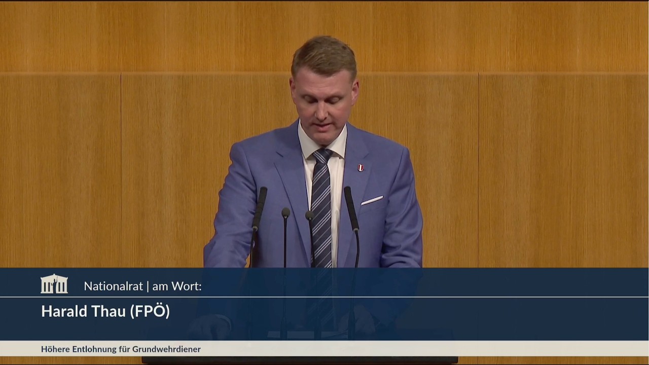 Harald Thau - Grundwehrdiener-Entlohnung auf Mindestsicherung anheben - 23.9.2026