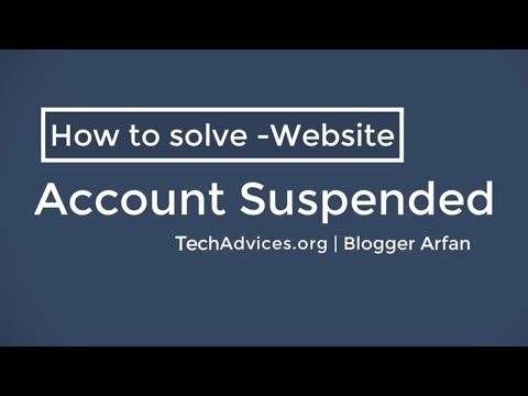 How to solve Account Suspended