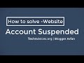 How to solve Account Suspended