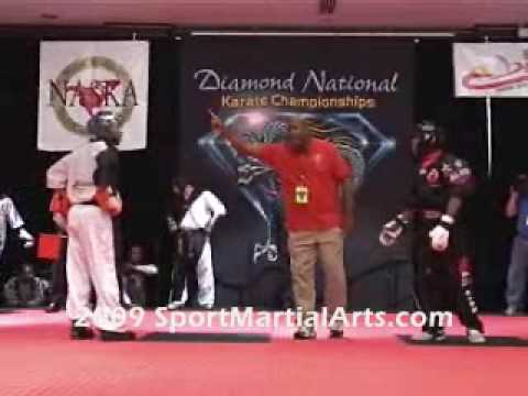 Jason Bourelly v Willie Hicks - Men's team sparring - 2009 Diamond Nationals