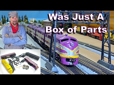 Resurrecting One Of The Nicest Looking F-Unit Sets Ever!  Varney's 1958 HO scale A.C.L. F3's A-B-B-A