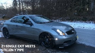 Car Vlog (G35 Coupe) Z1 Single Exit exhaust Stillen Y Pipe