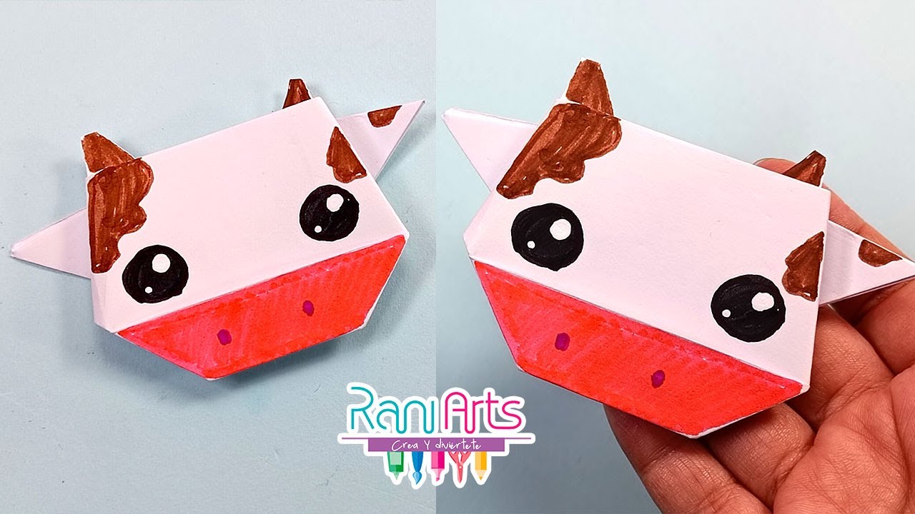 DIY - VACA de papel ORIGAMI - manualidades de papel divertidas