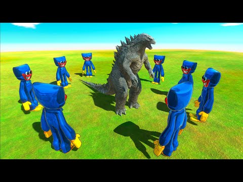 BATTLE GODZILLA 2014 VS CREEPY MONSTERS AND RAINBOW FRIENDS - Animal Revolt Battle Simulator / ARBS