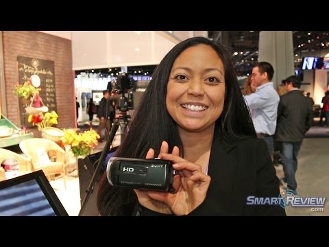 CES 2014 | Sony Handycam HDR-PJ340 Projector Camcorder | WiFi | Full HD | Smart Review