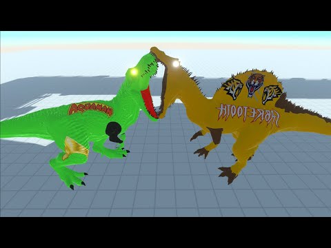 AQUAMAN T REX DEATH CLIMB - Animal Revolt Battle Simulator