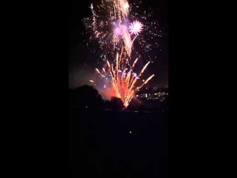 Fireworks in Alexandra palace by royal terrace view
