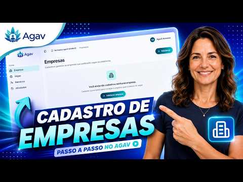 Thumbnail do vídeo Cadastro de Empresas no YouTube