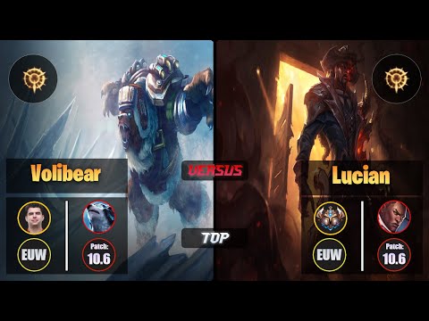 Bwipo VOLIBEAR (Top) [Press the Attack] VS LUCIAN - Challenger EUW Patch 10.6
