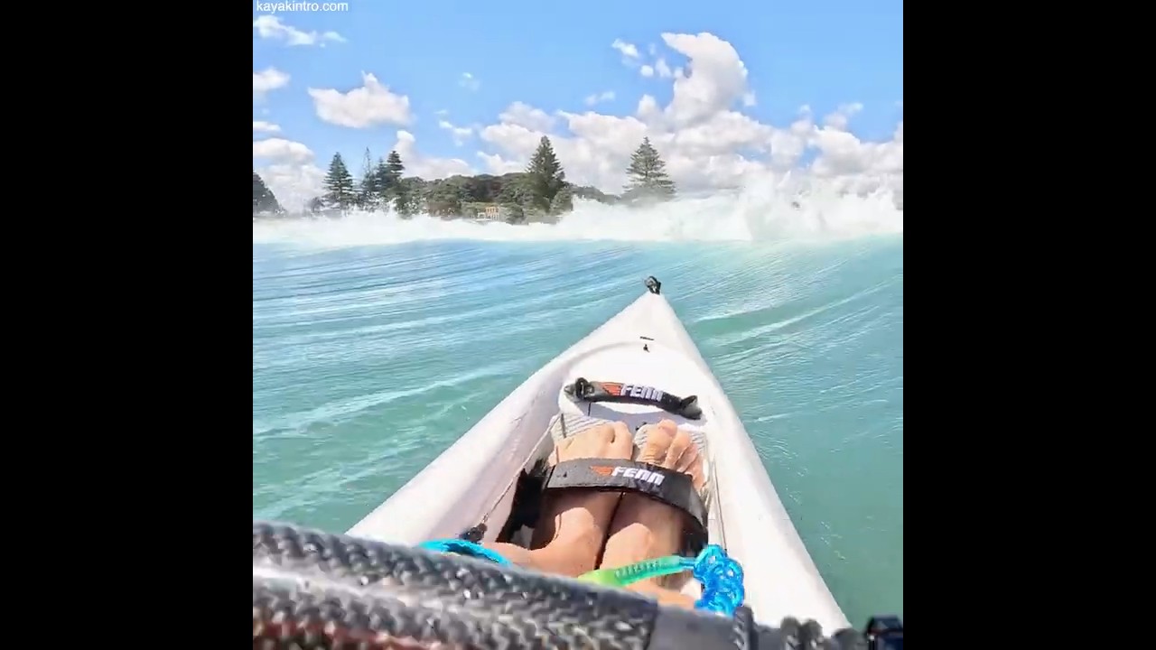 Shore break fun! #surfski #paddler #newzealand #gopro