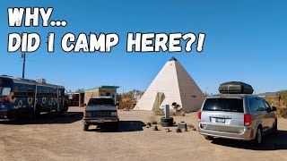 Minivan Camping at the Why Pyramid Art Studio HARVEST HOST in Why, AZ | Female Van Life Travel