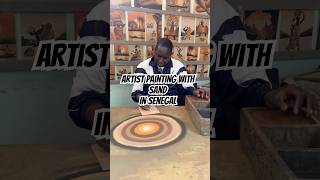 He uses sand from across Senegal 🇸🇳 No paint. Just earth turned into art. #senegal #dakar #senegal