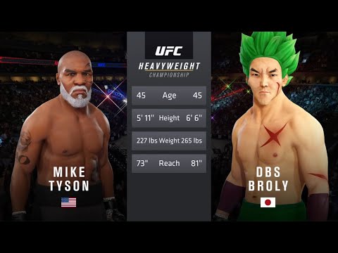 UFC 4 - Old Mike Tyson vs. Broly Dragon Ball - Crazy UFC 👊🤪