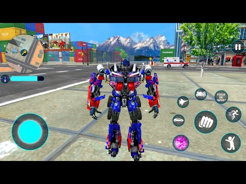 Optimus Prime Multiple Transformation Jet Robot Car Game 2020 - Android Gameplay