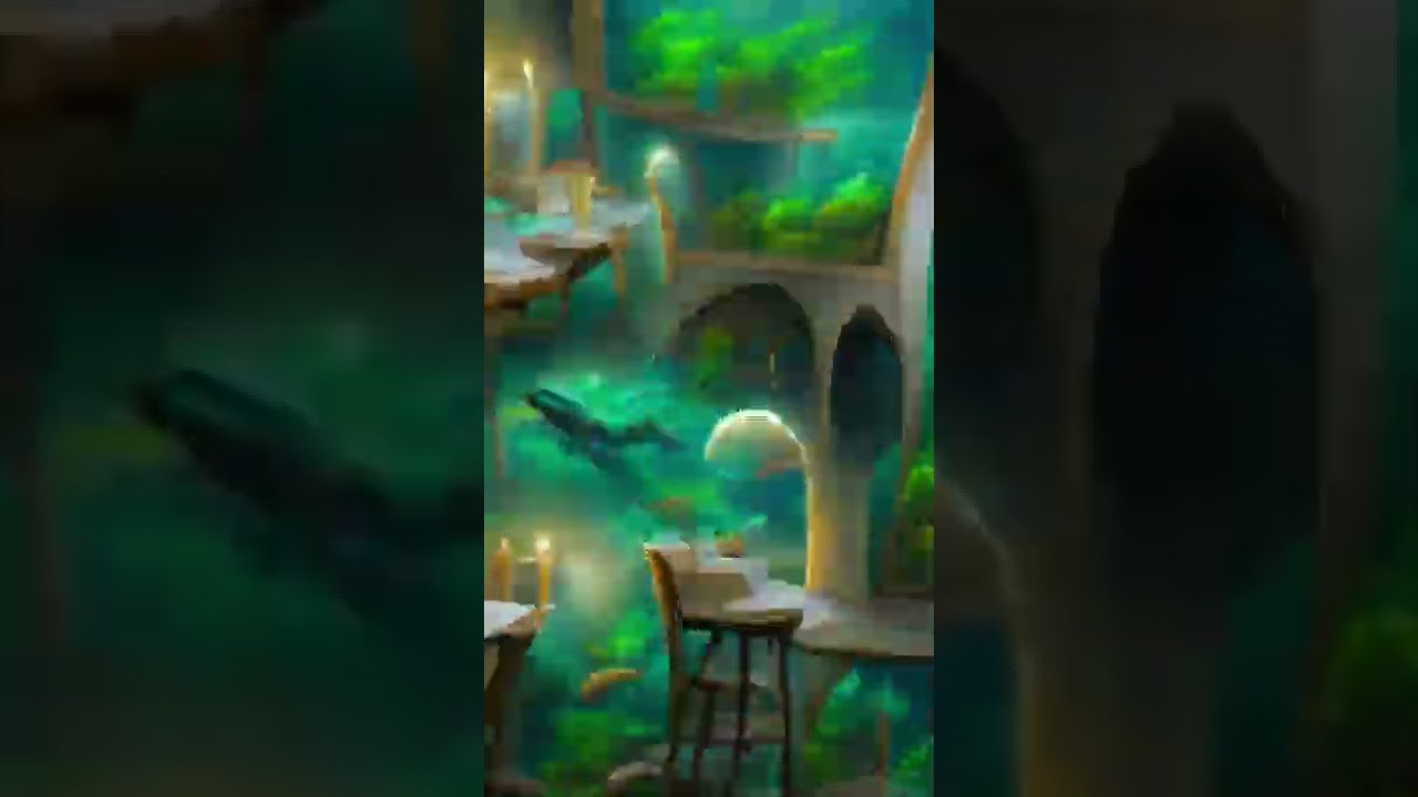 An underwater restaurant generated by the NightCafe Studio AI #nightcafe #aiart