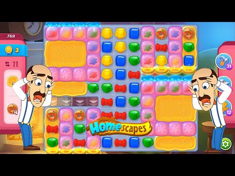 Homescapes - Level 769 Super Hard Level No Boosters Gameplay Walkthrough - New Update