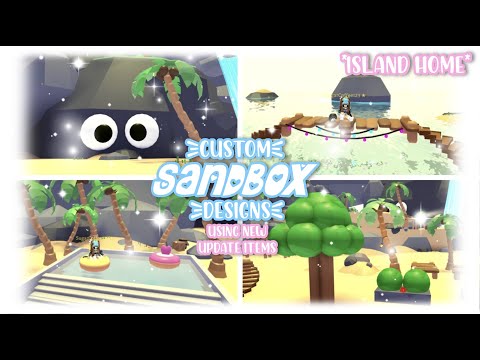 Custom ISLAND HOME Sandbox Design Ideas & Building Hacks - Bridge, Bush, Pet Rock | Roblox Adopt me