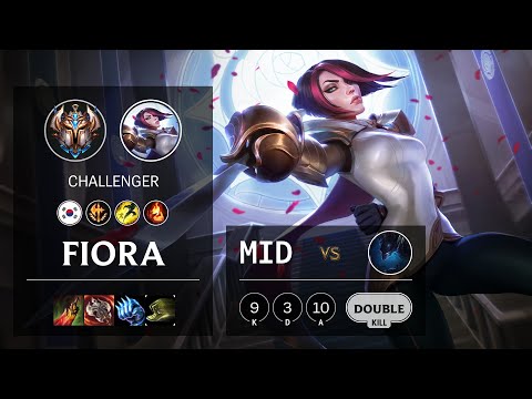 Fiora Mid vs Nocturne - KR Challenger Patch 10.16