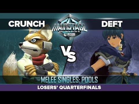 Crunch vs deft - Losers' Quarterfinals: Melee Singles Pools - Mainstage | Fox vs Marth