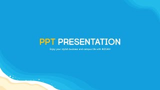 시원한 여름 해수욕장 ppt 배경 디자인