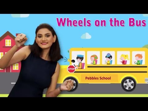 Wheels on the Bus With Actions | Wheels on the Bus Go Round and Round With Actions | English Rhymes
