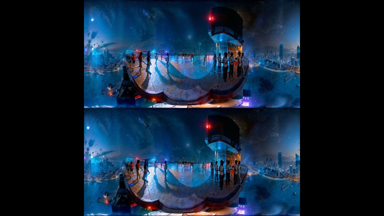 Stable Diffusion Test: 360 LoRa 3D depth AnimateDiff test