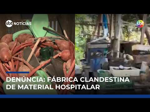 Fábrica clandestina fazia material hospitalar ao lado de chiqueiro | #SBTNotícias