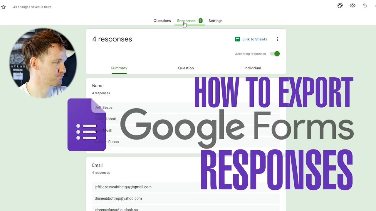 How To Export Google Forms Responses to Sheets or Excel (Quick Tip)