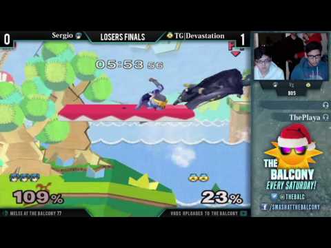 Melee @ the Balcony 77 - Losers Finals ft. Sergio (Marth) VS TG|Devastation (Sheik)