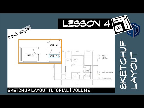 Sketchup Layout 4 - How to Use Text Style, Alignment, Superscript