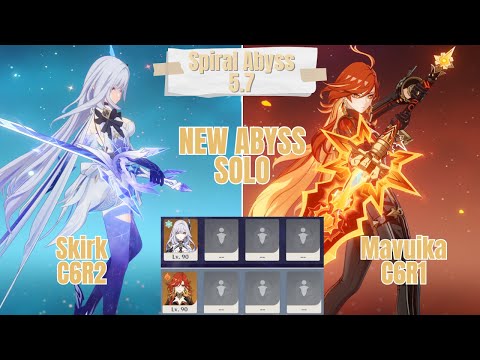 New Spiral Abyss 5.7 C6 Skirk & C6 Mavuika Solo | Genshin Impact