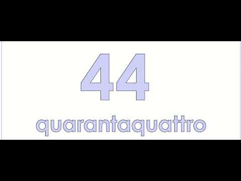 Numbers 1-100 in Italian