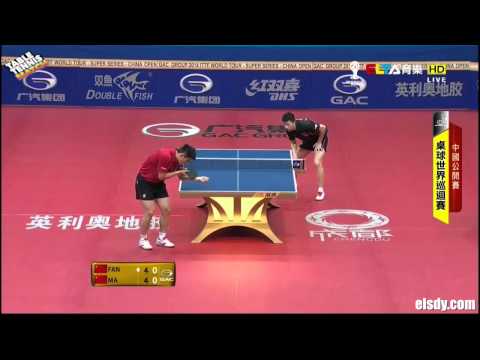 2014 China Open MS Semi Final - FAN Zhendong vs MA Long (1 set)