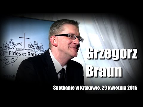 Spotkanie z GRZEGORZEM BRAUNEM, Kraków, 29.04.2015, Grzegorz Braun