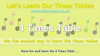 Kidzone - Let's Learn Our Times Tables - 4 Times Table