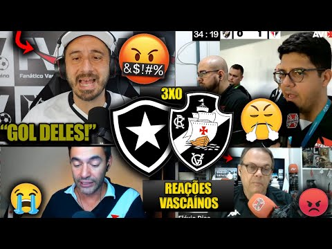 REAÇÕES dos VASCAÍNOS - BOTAFOGO 3X0 VASCO - BRASILEIRÃO 2025 - REACT VAMOS RIR DO VASCO!
