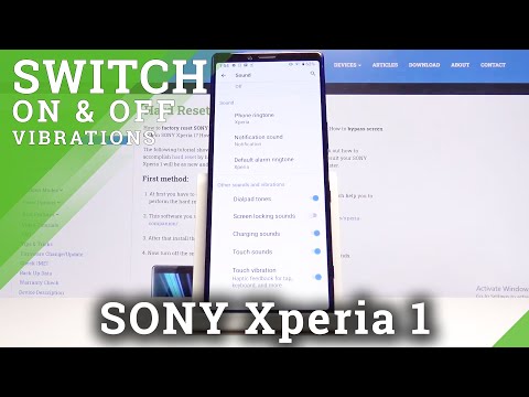How to Enter Vibration Settings in SONY Xperia 1 – Vibration Options