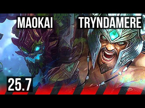 MAOKAI vs TRYNDAMERE (TOP) | KR Master | 25.7