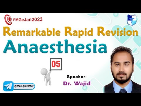 Anesthesia Rapid Revision: Remarkable Rapid Revision Series FMGE Jan 2024 #fmgeJan2024 #fmge2024