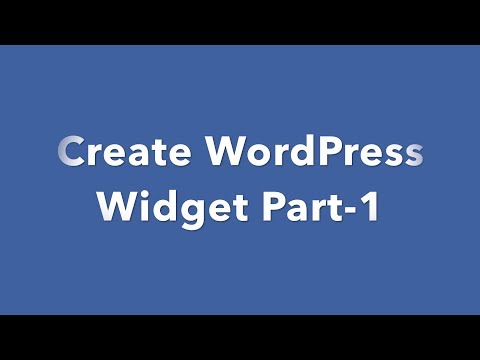 How to create WordPress Widget Part 2