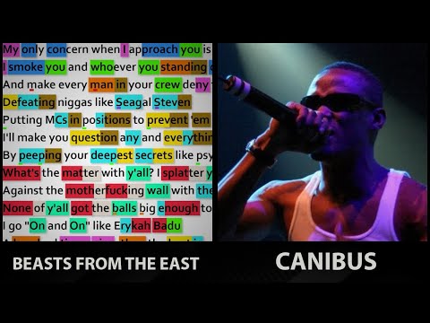 Canibus - Beasts From The East [Rhyme Scheme] Highlighted