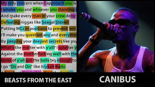 Canibus - Beasts From The East [Rhyme Scheme] Highlighted