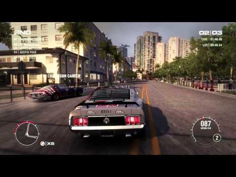 GRID 2 | New Union Race #3 | Miami | Ford Mustang Mach 1 | Gameplay PC HD