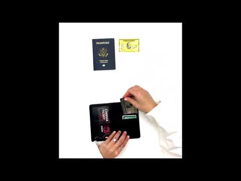Travel RFID Passport Wallet with Vaccine and Credit Card Slots by Pink Box - Second Medium