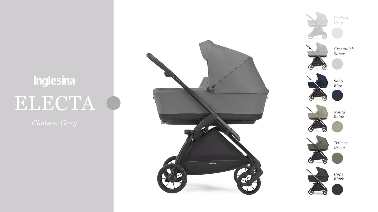 миниатюра 0 Видео о товаре Коляска прогулочная Inglesina Electa, Greenwich Silver (Серый)