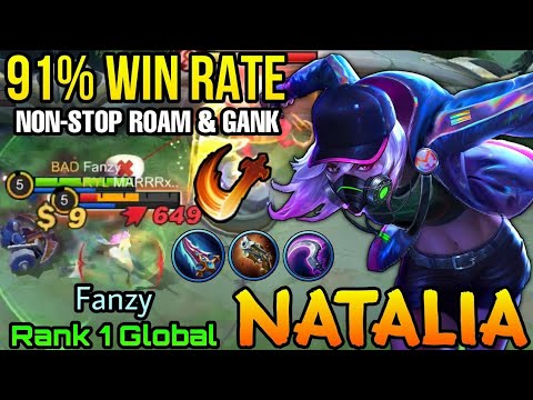 91% Win Rate Natalia NonStop Roaming & Ganking!! - Top 1 Global Natalia by Fanzy - MLBB