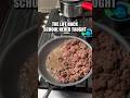 The best way to get rid of grease when cooking meat