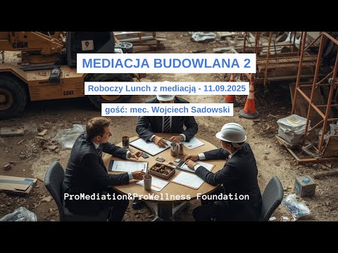 Lunch z Mediacją: Mediacja Budowlana 2, gość: adwokat mec. Wojciech Sadowski