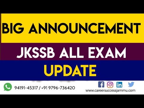 Big announcement for all JKSSB aspirants